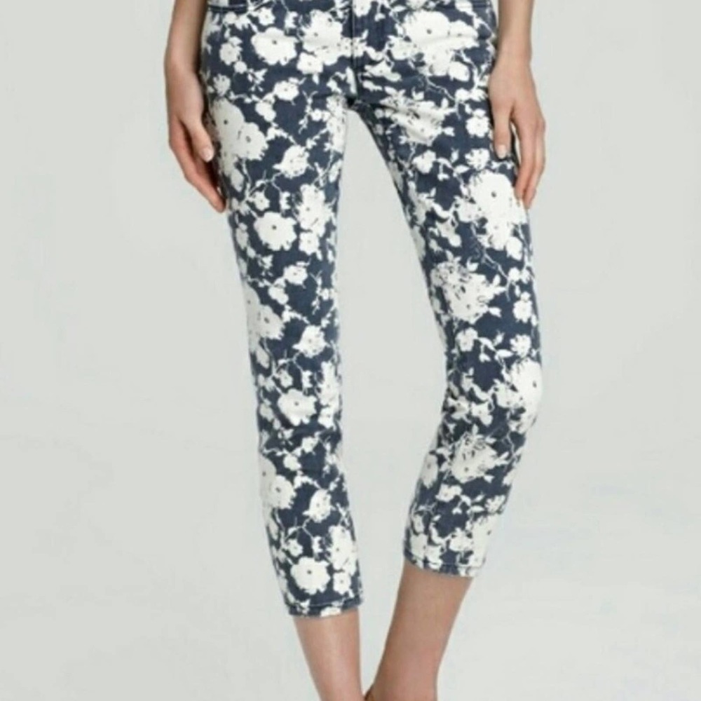 Tory Burch Jeans Tory Burch Alexa Floral Cropped Skinny Jeans size 29